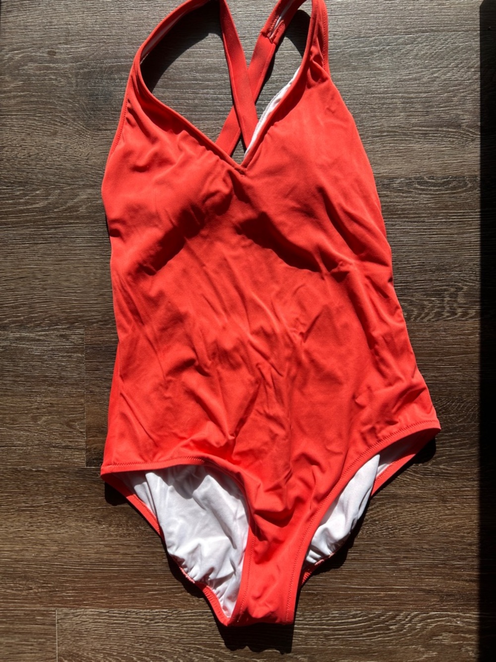 J. Crew Coral Red One-Piece Swimsuit